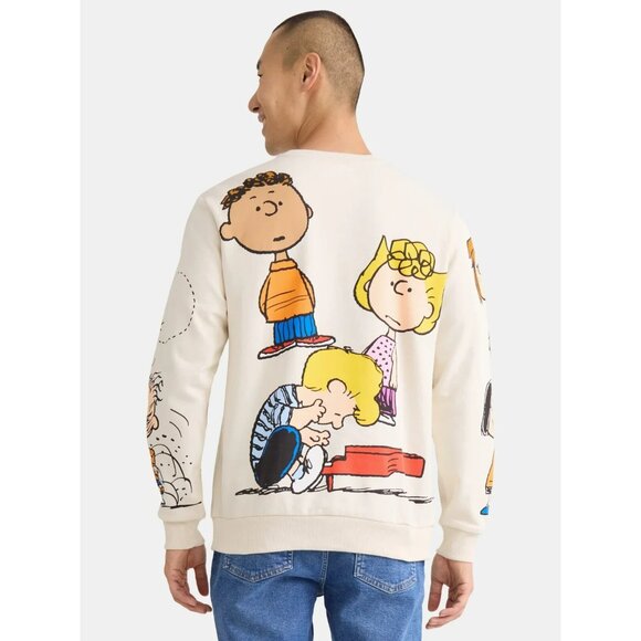 Peanuts Charlie Brown Group Characters Mens Graphic Sweatshirt XL 46-48 Snoopy - Picture 3 of 12